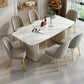Nordic 1/2/5/6/7 Pieces Dining Set Rectangle Table and Leather Chairs Dinette Set Clearhalo 'Dining Room Sets' 'Dining Tables & Seating' 'dining_room_set' 'furn' 'furn_dining_room_set' 'Furniture' 'furniture_dining_room_set' 'Kitchen & Dining Furniture' 'kitchen&dining_furn' 'kitchen' 4422004