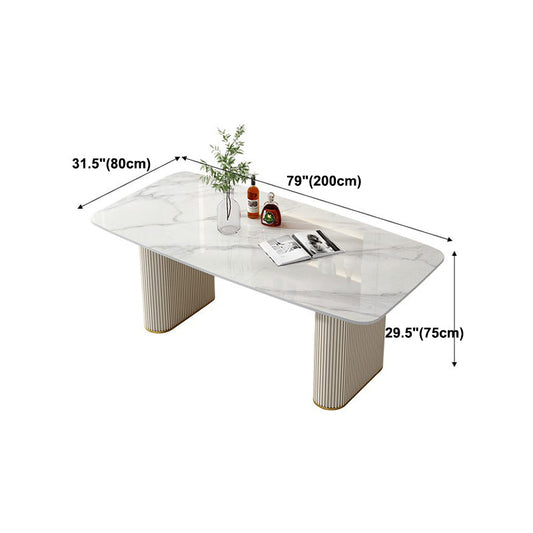 Nordic 1/2/5/6/7 Pieces Dining Set Rectangle Table and Leather Chairs Dinette Set Clearhalo 'Dining Room Sets' 'Dining Tables & Seating' 'dining_room_set' 'furn' 'furn_dining_room_set' 'Furniture' 'furniture_dining_room_set' 'Kitchen & Dining Furniture' 'kitchen&dining_furn' 'kitchen' 4422010