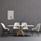 Modern 1/4/5/7 Pieces Dining Set White Rectangle Sintered Stone Dining Table Set Clearhalo 'Dining Room Sets' 'Dining Tables & Seating' 'dining_room_set' 'furn' 'furn_dining_room_set' 'Furniture' 'furniture_dining_room_set' 'Kitchen & Dining Furniture' 'kitchen&dining_furn' 'kitchen' 4422013