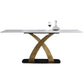Modern 1/4/5/7 Pieces Dining Set White Rectangle Sintered Stone Dining Table Set White 70.9"L x 35.4"W Clearhalo 'Dining Room Sets' 'Dining Tables & Seating' 'dining_room_set' 'furn' 'furn_dining_room_set' 'Furniture' 'furniture_dining_room_set' 'Kitchen & Dining Furniture' 'kitchen&dining_furn' 'kitchen' 4422015