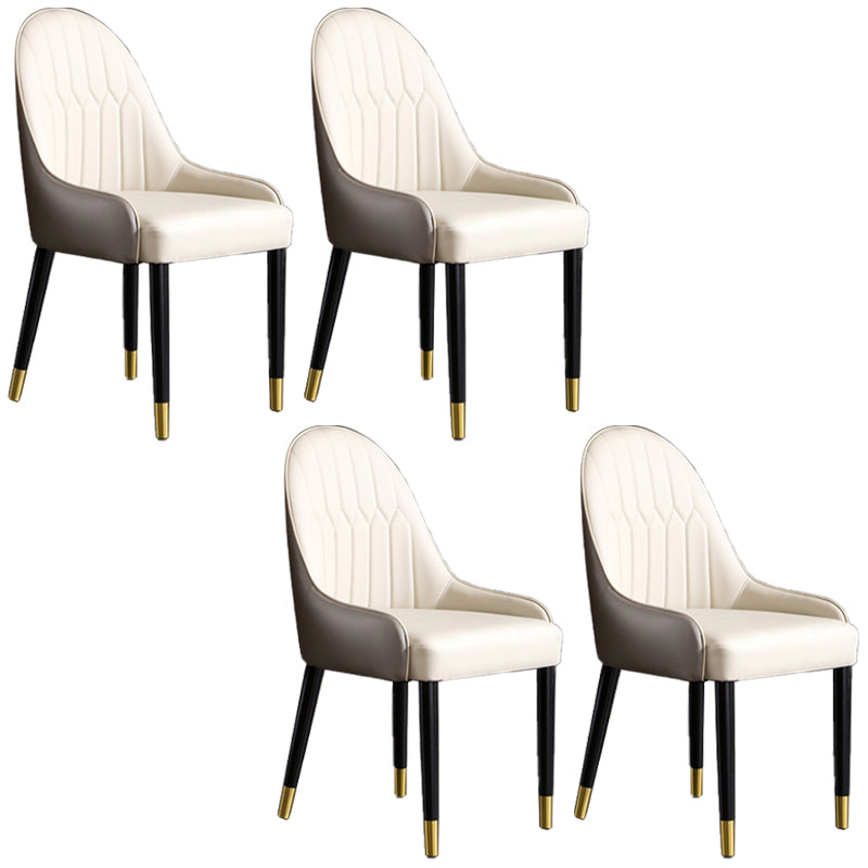 Modern 1/4/5/7 Pieces Dining Set White Rectangle Sintered Stone Dining Table Set 4 Beige Chairs Clearhalo 'Dining Room Sets' 'Dining Tables & Seating' 'dining_room_set' 'furn' 'furn_dining_room_set' 'Furniture' 'furniture_dining_room_set' 'Kitchen & Dining Furniture' 'kitchen&dining_furn' 'kitchen' 4422016