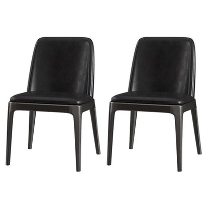 Modern 1/2/5/7 Pieces Black Dining Set Rectangle Sintered Stone Dining Table Set 2 Black Chairs Clearhalo 'Dining Room Sets' 'Dining Tables & Seating' 'dining_room_set' 'furn' 'furn_dining_room_set' 'Furniture' 'furniture_dining_room_set' 'Kitchen & Dining Furniture' 'kitchen&dining_furn' 'kitchen' 4422028