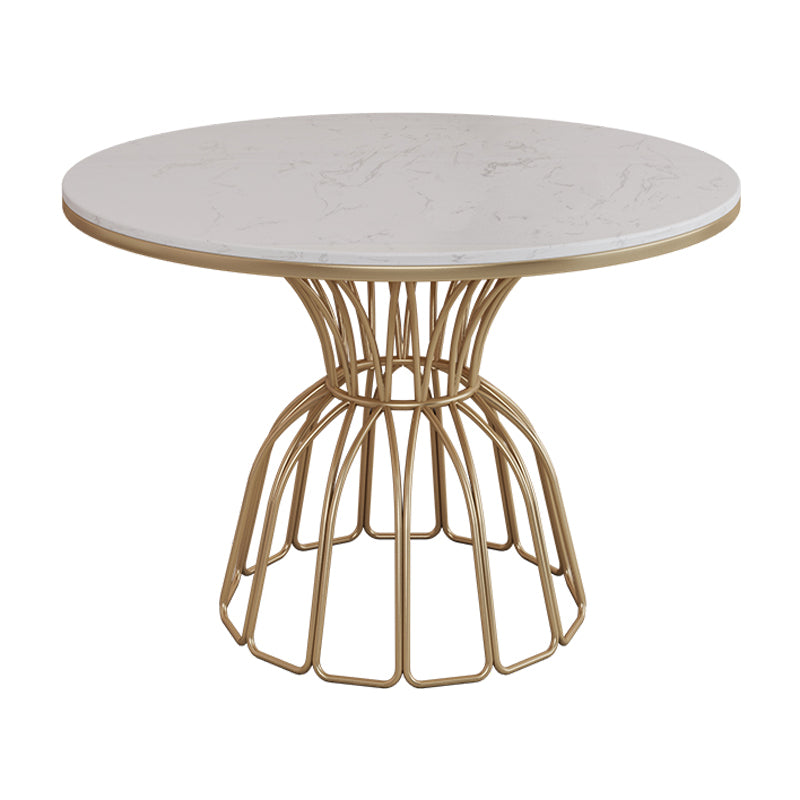 Glam 1/4/5 Pieces Round Dining Set Sintered Stone Dining Table Set for Home Use Clearhalo 'Dining Room Sets' 'Dining Tables & Seating' 'dining_room_set' 'furn' 'furn_dining_room_set' 'Furniture' 'furniture_dining_room_set' 'Kitchen & Dining Furniture' 'kitchen&dining_furn' 'kitchen' 4422042