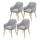 Glam 1/4/5 Pieces Round Dining Set Sintered Stone Dining Table Set for Home Use 4 Grey Chairs Clearhalo 'Dining Room Sets' 'Dining Tables & Seating' 'dining_room_set' 'furn' 'furn_dining_room_set' 'Furniture' 'furniture_dining_room_set' 'Kitchen & Dining Furniture' 'kitchen&dining_furn' 'kitchen' 4422043