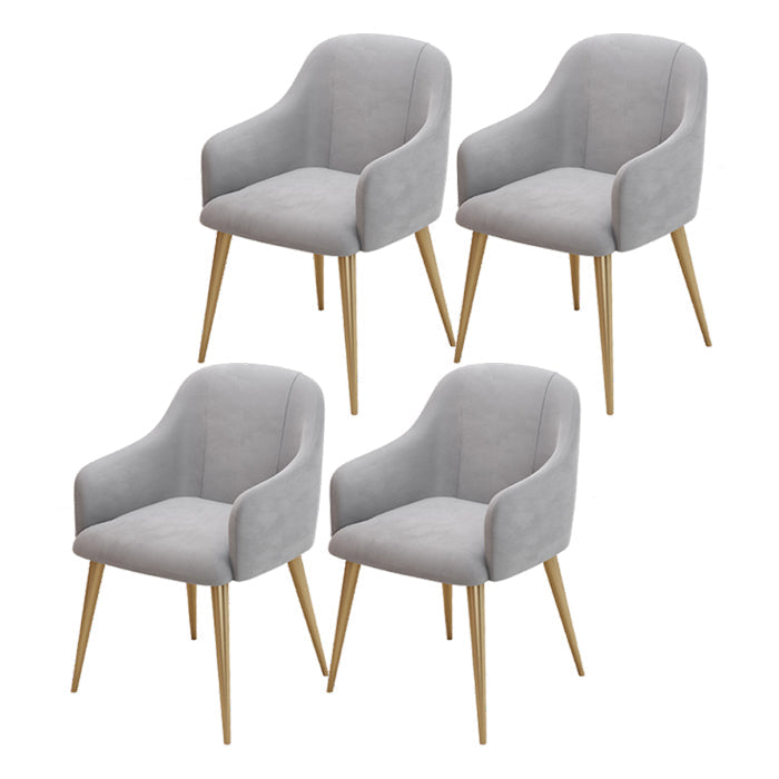 Glam 1/4/5 Pieces Round Dining Set Sintered Stone Dining Table Set for Home Use 4 Grey Chairs Clearhalo 'Dining Room Sets' 'Dining Tables & Seating' 'dining_room_set' 'furn' 'furn_dining_room_set' 'Furniture' 'furniture_dining_room_set' 'Kitchen & Dining Furniture' 'kitchen&dining_furn' 'kitchen' 4422043