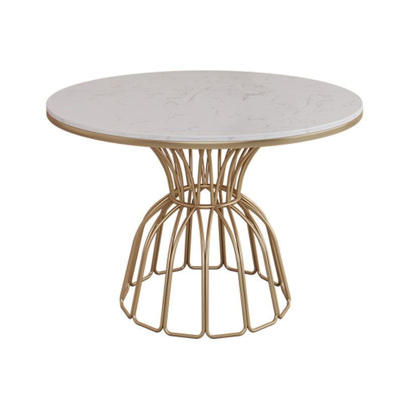 Glam 1/4/5 Pieces Round Dining Set Sintered Stone Dining Table Set for Home Use Clearhalo 'Dining Room Sets' 'Dining Tables & Seating' 'dining_room_set' 'furn' 'furn_dining_room_set' 'Furniture' 'furniture_dining_room_set' 'Kitchen & Dining Furniture' 'kitchen&dining_furn' 'kitchen' 4422049