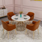 Glam 1/4/5 Pieces Round Dining Set Sintered Stone Dining Table Set for Home Use Clearhalo 'Dining Room Sets' 'Dining Tables & Seating' 'dining_room_set' 'furn' 'furn_dining_room_set' 'Furniture' 'furniture_dining_room_set' 'Kitchen & Dining Furniture' 'kitchen&dining_furn' 'kitchen' 4422056