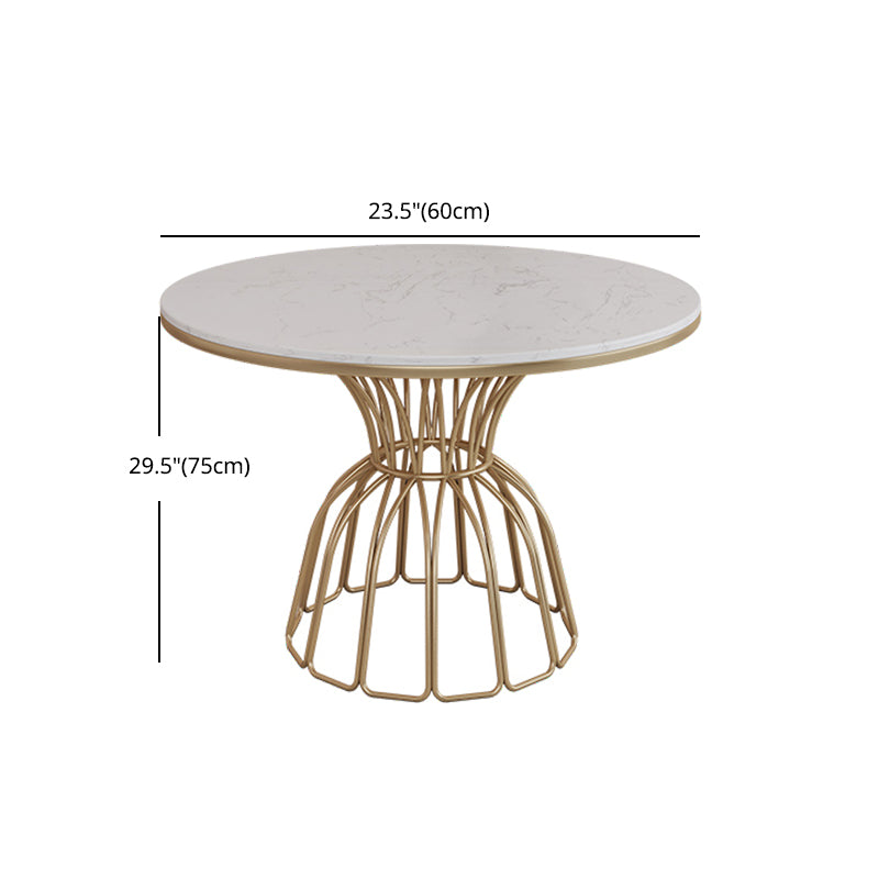 Glam 1/4/5 Pieces Round Dining Set Sintered Stone Dining Table Set for Home Use Clearhalo 'Dining Room Sets' 'Dining Tables & Seating' 'dining_room_set' 'furn' 'furn_dining_room_set' 'Furniture' 'furniture_dining_room_set' 'Kitchen & Dining Furniture' 'kitchen&dining_furn' 'kitchen' 4422062
