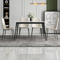 Modern 1/2/5/7 Pieces Dining Set Rectangle Sintered Stone Dining Table Set Clearhalo 'Dining Room Sets' 'Dining Tables & Seating' 'dining_room_set' 'furn' 'furn_dining_room_set' 'Furniture' 'furniture_dining_room_set' 'Kitchen & Dining Furniture' 'kitchen&dining_furn' 'kitchen' 4422070