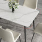Modern 1/2/5/7 Pieces Dining Set Rectangle Sintered Stone Dining Table Set Clearhalo 'Dining Room Sets' 'Dining Tables & Seating' 'dining_room_set' 'furn' 'furn_dining_room_set' 'Furniture' 'furniture_dining_room_set' 'Kitchen & Dining Furniture' 'kitchen&dining_furn' 'kitchen' 4422074
