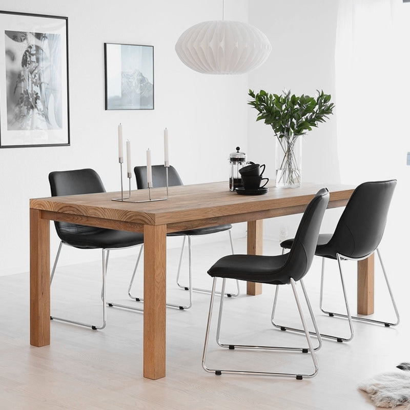 Rectangle 4 Legs Minimalist Dining Table Solid Wood Fixed Table for Restaurant 70.9"L x 31.5"W x 29.5"H Without Chairs Clearhalo ' dining_table' 'Dining Tables & Seating' 'Dining Tables' 'furn' 'furn_dining_table' 'Furniture' 'furniture_dining_table' 'Kitchen & Dining Furniture' 'kitchen&dining_furn' 'kitchen' 'kitchen_dining_table' 4422085
