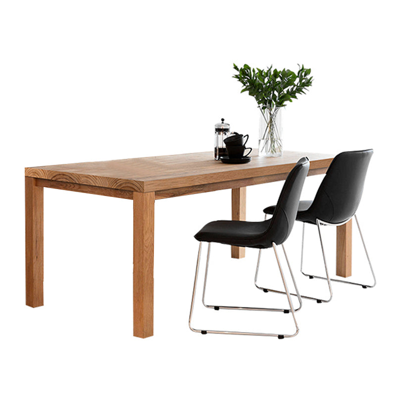 Rectangle 4 Legs Minimalist Dining Table Solid Wood Fixed Table for Restaurant Without Chairs Clearhalo ' dining_table' 'Dining Tables & Seating' 'Dining Tables' 'furn' 'furn_dining_table' 'Furniture' 'furniture_dining_table' 'Kitchen & Dining Furniture' 'kitchen&dining_furn' 'kitchen' 'kitchen_dining_table' 4422088