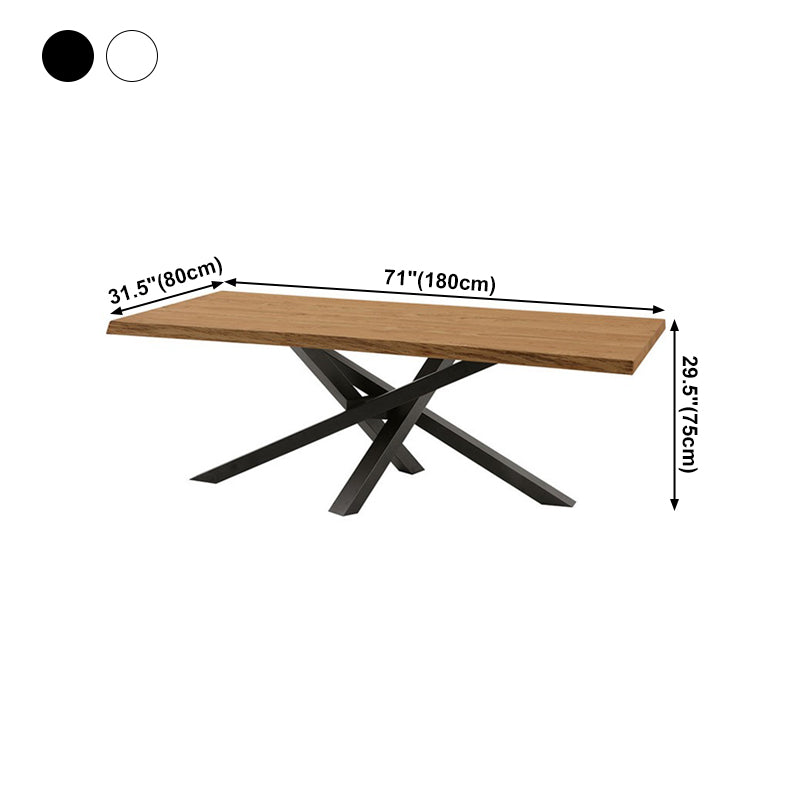 Industrial Style Rectangle Furniture Pine Solid Wood Dining Site Table Clearhalo ' dining_table' 'Dining Tables & Seating' 'Dining Tables' 'furn' 'furn_dining_table' 'Furniture' 'furniture_dining_table' 'Kitchen & Dining Furniture' 'kitchen&dining_furn' 'kitchen' 'kitchen_dining_table' 4422116