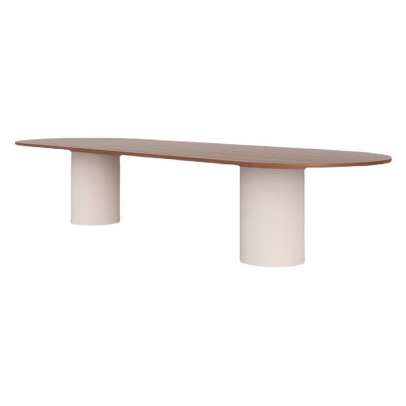 Contemporary Style Oval Furniture Double Pedestal Solid Wood Dining Site Table White Without Chairs Clearhalo ' dining_table' 'Dining Tables & Seating' 'Dining Tables' 'furn' 'furn_dining_table' 'Furniture' 'furniture_dining_table' 'Kitchen & Dining Furniture' 'kitchen&dining_furn' 'kitchen' 'kitchen_dining_table' 4422125