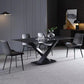 Industrial Kitchen Standard Dining Table Sintered Stone Dining Table with Pedestal Base Black Gold 63"L x 31.5"W x 29.5"H Without Chairs Clearhalo ' dining_table' 'Dining Tables & Seating' 'Dining Tables' 'furn' 'furn_dining_table' 'Furniture' 'furniture_dining_table' 'Kitchen & Dining Furniture' 'kitchen&dining_furn' 'kitchen' 'kitchen_dining_table' 4422136