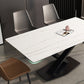 Industrial Kitchen Standard Dining Table Sintered Stone Dining Table with Pedestal Base Clearhalo ' dining_table' 'Dining Tables & Seating' 'Dining Tables' 'furn' 'furn_dining_table' 'Furniture' 'furniture_dining_table' 'Kitchen & Dining Furniture' 'kitchen&dining_furn' 'kitchen' 'kitchen_dining_table' 4422142