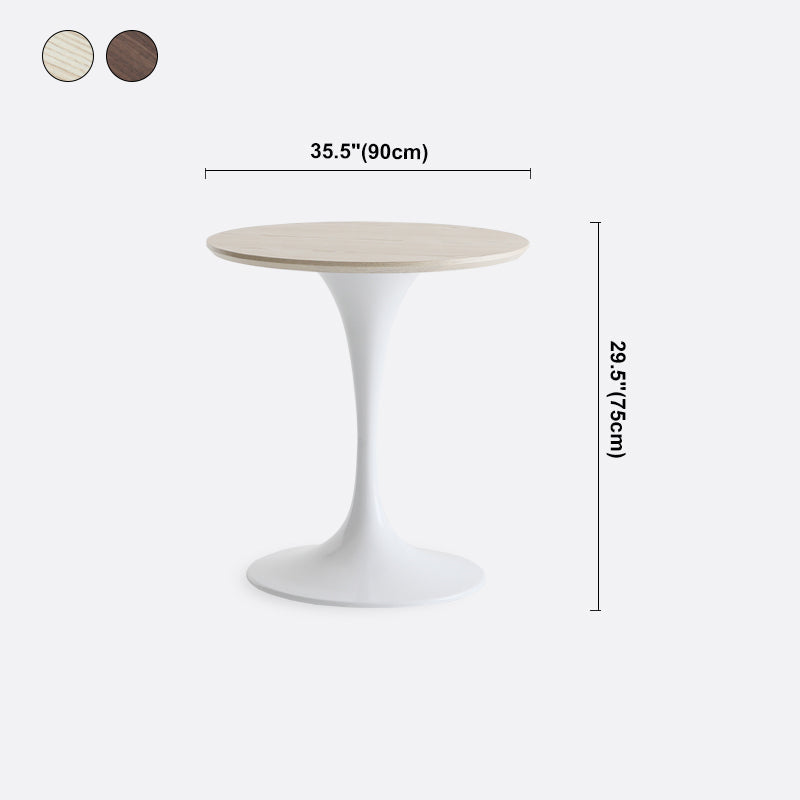 Minimalist Round Standard Table MDF Kitchen Dining Table with Tulip Base Clearhalo ' dining_table' 'Dining Tables & Seating' 'Dining Tables' 'furn' 'furn_dining_table' 'Furniture' 'furniture_dining_table' 'Kitchen & Dining Furniture' 'kitchen&dining_furn' 'kitchen' 'kitchen_dining_table' 4422168