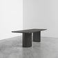 Rectangle Double Pedestal Modern Table Black Fixed Table of Pinewood Solid Wood 70.9"L x 31.5"W x 29.5"H Without Chairs Clearhalo ' dining_table' 'Dining Tables & Seating' 'Dining Tables' 'furn' 'furn_dining_table' 'Furniture' 'furniture_dining_table' 'Kitchen & Dining Furniture' 'kitchen&dining_furn' 'kitchen' 'kitchen_dining_table' 4422170