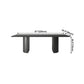 Rectangle Double Pedestal Modern Table Black Fixed Table of Pinewood Solid Wood Clearhalo ' dining_table' 'Dining Tables & Seating' 'Dining Tables' 'furn' 'furn_dining_table' 'Furniture' 'furniture_dining_table' 'Kitchen & Dining Furniture' 'kitchen&dining_furn' 'kitchen' 'kitchen_dining_table' 4422181