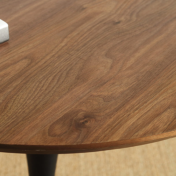 Modern Round Wood Dining Table Standard Kitchen Dining Table with Tulip Base Clearhalo ' dining_table' 'Dining Tables & Seating' 'Dining Tables' 'furn' 'furn_dining_table' 'Furniture' 'furniture_dining_table' 'Kitchen & Dining Furniture' 'kitchen&dining_furn' 'kitchen' 'kitchen_dining_table' 4422196