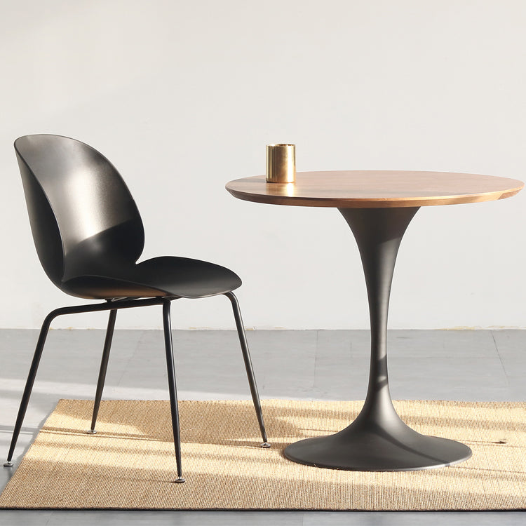 Modern Round Wood Dining Table Standard Kitchen Dining Table with Tulip Base Clearhalo ' dining_table' 'Dining Tables & Seating' 'Dining Tables' 'furn' 'furn_dining_table' 'Furniture' 'furniture_dining_table' 'Kitchen & Dining Furniture' 'kitchen&dining_furn' 'kitchen' 'kitchen_dining_table' 4422203