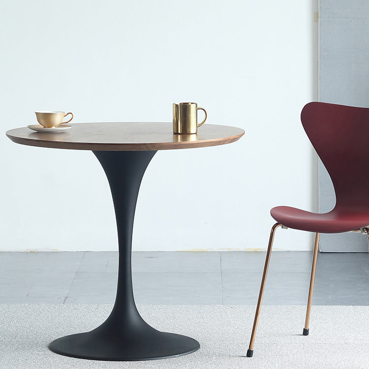 Modern Round Wood Dining Table Standard Kitchen Dining Table with Tulip Base Clearhalo ' dining_table' 'Dining Tables & Seating' 'Dining Tables' 'furn' 'furn_dining_table' 'Furniture' 'furniture_dining_table' 'Kitchen & Dining Furniture' 'kitchen&dining_furn' 'kitchen' 'kitchen_dining_table' 4422204