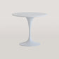 Modern Round Wood Dining Table Standard Kitchen Dining Table with Tulip Base White 31.5"L x 31.5"W x 29.5"H Without Chairs Clearhalo ' dining_table' 'Dining Tables & Seating' 'Dining Tables' 'furn' 'furn_dining_table' 'Furniture' 'furniture_dining_table' 'Kitchen & Dining Furniture' 'kitchen&dining_furn' 'kitchen' 'kitchen_dining_table' 4422206