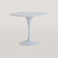 Modern Round Wood Dining Table Standard Kitchen Dining Table with Tulip Base White 35.4"L x 35.4"W x 29.5"H Without Chairs Clearhalo ' dining_table' 'Dining Tables & Seating' 'Dining Tables' 'furn' 'furn_dining_table' 'Furniture' 'furniture_dining_table' 'Kitchen & Dining Furniture' 'kitchen&dining_furn' 'kitchen' 'kitchen_dining_table' 4422207