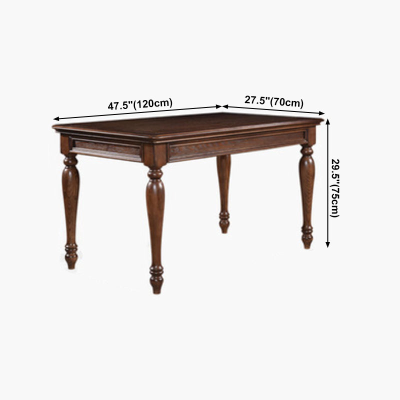 Minimalist Brown Rectangle Table Solid Wood Kitchen Dining Table with 4 Legs Clearhalo ' dining_table' 'Dining Tables & Seating' 'Dining Tables' 'furn' 'furn_dining_table' 'Furniture' 'furniture_dining_table' 'Kitchen & Dining Furniture' 'kitchen&dining_furn' 'kitchen' 'kitchen_dining_table' 4422223