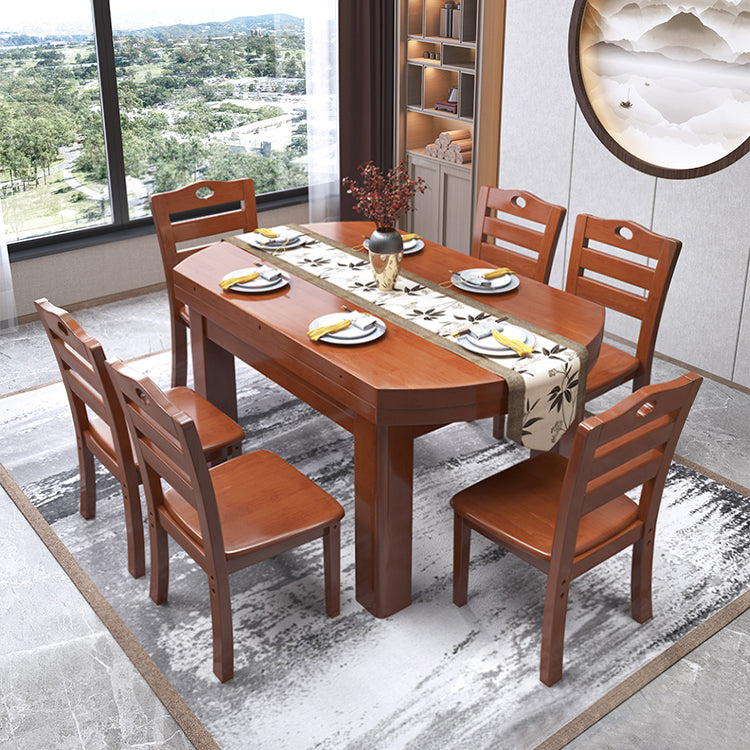 Contemporary Solid Wood Extendable Table Round Standard Dining Table for Kitchen Red Without Chairs Clearhalo ' dining_table' 'Dining Tables & Seating' 'Dining Tables' 'furn' 'furn_dining_table' 'Furniture' 'furniture_dining_table' 'Kitchen & Dining Furniture' 'kitchen&dining_furn' 'kitchen' 'kitchen_dining_table' 4422229