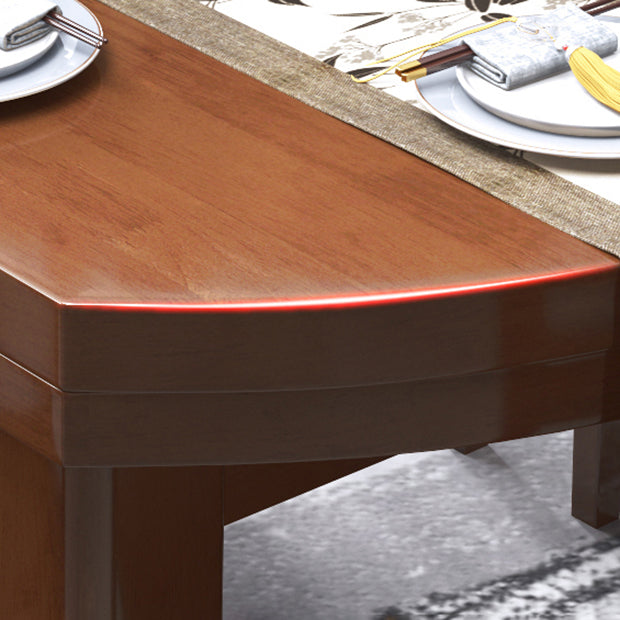 Contemporary Solid Wood Extendable Table Round Standard Dining Table for Kitchen Clearhalo ' dining_table' 'Dining Tables & Seating' 'Dining Tables' 'furn' 'furn_dining_table' 'Furniture' 'furniture_dining_table' 'Kitchen & Dining Furniture' 'kitchen&dining_furn' 'kitchen' 'kitchen_dining_table' 4422234