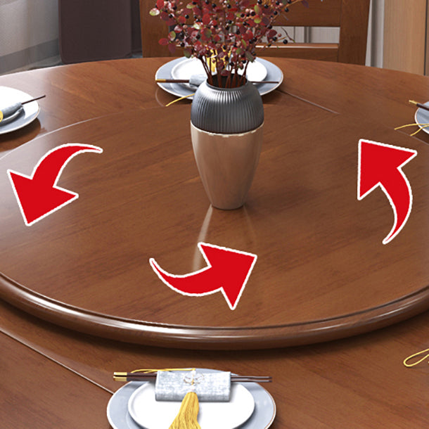 Contemporary Solid Wood Extendable Table Round Standard Dining Table for Kitchen Clearhalo ' dining_table' 'Dining Tables & Seating' 'Dining Tables' 'furn' 'furn_dining_table' 'Furniture' 'furniture_dining_table' 'Kitchen & Dining Furniture' 'kitchen&dining_furn' 'kitchen' 'kitchen_dining_table' 4422235