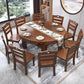 Contemporary Solid Wood Extendable Table Round Standard Dining Table for Kitchen Clearhalo ' dining_table' 'Dining Tables & Seating' 'Dining Tables' 'furn' 'furn_dining_table' 'Furniture' 'furniture_dining_table' 'Kitchen & Dining Furniture' 'kitchen&dining_furn' 'kitchen' 'kitchen_dining_table' 4422236