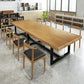 Metal Industrial Rectangle Dining Table Pine Solid Wood Top Table with Trestle Base 118.1"L x 39.4"W x 29.5"H Without Chairs Clearhalo ' dining_table' 'Dining Tables & Seating' 'Dining Tables' 'furn' 'furn_dining_table' 'Furniture' 'furniture_dining_table' 'Kitchen & Dining Furniture' 'kitchen&dining_furn' 'kitchen' 'kitchen_dining_table' 4422240