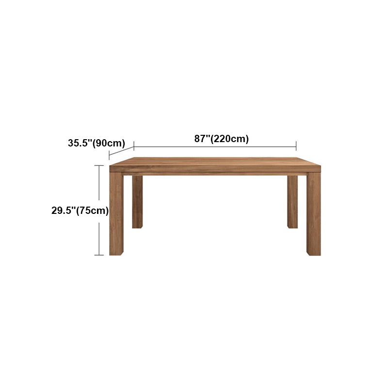 Solid Wood Contemporary Rectangular Dining Table Pine Wood Top Indoor Table with 4 Legs Clearhalo ' dining_table' 'Dining Tables & Seating' 'Dining Tables' 'furn' 'furn_dining_table' 'Furniture' 'furniture_dining_table' 'Kitchen & Dining Furniture' 'kitchen&dining_furn' 'kitchen' 'kitchen_dining_table' 4422288