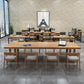Solid Wood Contemporary Rectangular Dining Table Wood Top Table with Double Pedestal base 78.7"L x 31.5"W x 29.5"H Without Chairs Clearhalo ' dining_table' 'Dining Tables & Seating' 'Dining Tables' 'furn' 'furn_dining_table' 'Furniture' 'furniture_dining_table' 'Kitchen & Dining Furniture' 'kitchen&dining_furn' 'kitchen' 'kitchen_dining_table' 4422293