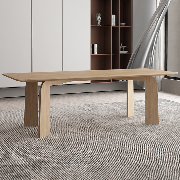 Solid Wood Contemporary Dining Table Rectangular Dining Table with 4 Legs Clearhalo ' dining_table' 'Dining Tables & Seating' 'Dining Tables' 'furn' 'furn_dining_table' 'Furniture' 'furniture_dining_table' 'Kitchen & Dining Furniture' 'kitchen&dining_furn' 'kitchen' 'kitchen_dining_table' 4422314