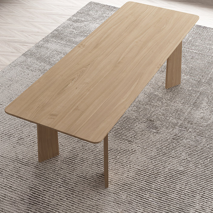 Solid Wood Contemporary Dining Table Rectangular Dining Table with 4 Legs Clearhalo ' dining_table' 'Dining Tables & Seating' 'Dining Tables' 'furn' 'furn_dining_table' 'Furniture' 'furniture_dining_table' 'Kitchen & Dining Furniture' 'kitchen&dining_furn' 'kitchen' 'kitchen_dining_table' 4422315
