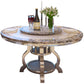 Metal Traditional Luxury Round Dining Table Marble Top Dining Table with Pedestal Base Clearhalo ' dining_table' 'Dining Tables & Seating' 'Dining Tables' 'furn' 'furn_dining_table' 'Furniture' 'furniture_dining_table' 'Kitchen & Dining Furniture' 'kitchen&dining_furn' 'kitchen' 'kitchen_dining_table' 4422345