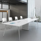Contemporary Rectangle Dining Table Solid Wood Top Indoor Table with 4 Legs 110.2"L x 47.2"W x 29.5"H Without Chairs Clearhalo ' dining_table' 'Dining Tables & Seating' 'Dining Tables' 'furn' 'furn_dining_table' 'Furniture' 'furniture_dining_table' 'Kitchen & Dining Furniture' 'kitchen&dining_furn' 'kitchen' 'kitchen_dining_table' 4422353