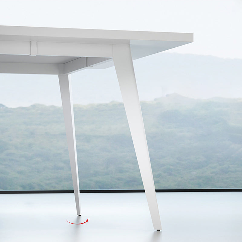 Contemporary Rectangle Dining Table Solid Wood Top Indoor Table with 4 Legs Clearhalo ' dining_table' 'Dining Tables & Seating' 'Dining Tables' 'furn' 'furn_dining_table' 'Furniture' 'furniture_dining_table' 'Kitchen & Dining Furniture' 'kitchen&dining_furn' 'kitchen' 'kitchen_dining_table' 4422355
