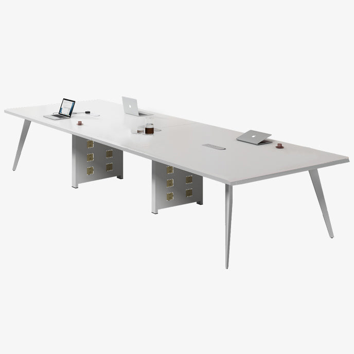 Contemporary Rectangle Dining Table Solid Wood Top Indoor Table with 4 Legs Without Chairs Clearhalo ' dining_table' 'Dining Tables & Seating' 'Dining Tables' 'furn' 'furn_dining_table' 'Furniture' 'furniture_dining_table' 'Kitchen & Dining Furniture' 'kitchen&dining_furn' 'kitchen' 'kitchen_dining_table' 4422361