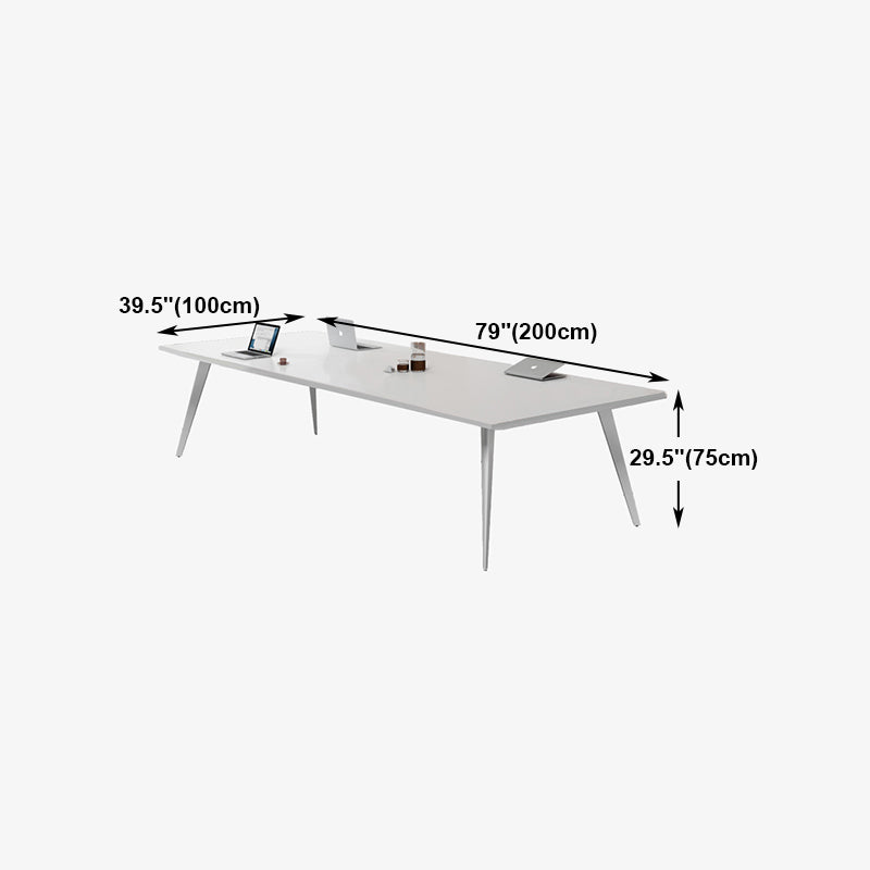 Contemporary Rectangle Dining Table Solid Wood Top Indoor Table with 4 Legs Clearhalo ' dining_table' 'Dining Tables & Seating' 'Dining Tables' 'furn' 'furn_dining_table' 'Furniture' 'furniture_dining_table' 'Kitchen & Dining Furniture' 'kitchen&dining_furn' 'kitchen' 'kitchen_dining_table' 4422366