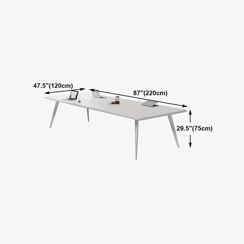 Contemporary Rectangle Dining Table Solid Wood Top Indoor Table with 4 Legs Clearhalo ' dining_table' 'Dining Tables & Seating' 'Dining Tables' 'furn' 'furn_dining_table' 'Furniture' 'furniture_dining_table' 'Kitchen & Dining Furniture' 'kitchen&dining_furn' 'kitchen' 'kitchen_dining_table' 4422367