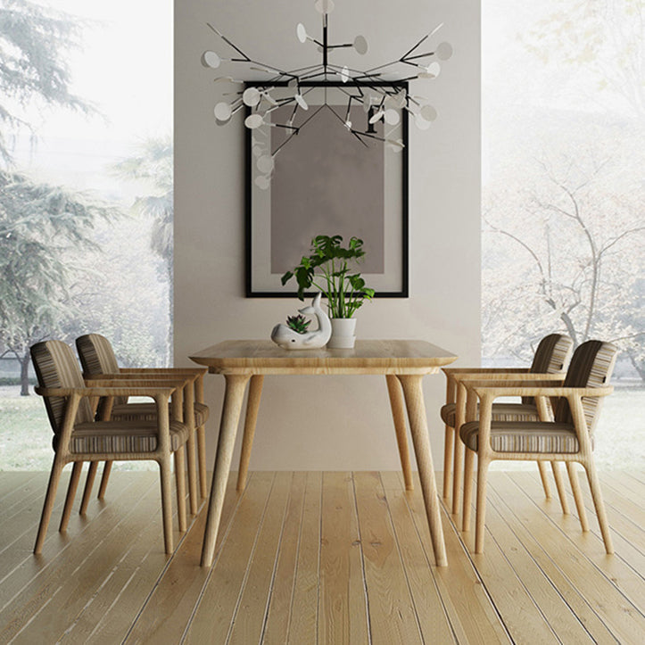 Rectangle Contemporary Dining Table Pine Wood Top Table with 4 Legs 70.9"L x 31.5"W x 29.5"H Without Chairs Clearhalo ' dining_table' 'Dining Tables & Seating' 'Dining Tables' 'furn' 'furn_dining_table' 'Furniture' 'furniture_dining_table' 'Kitchen & Dining Furniture' 'kitchen&dining_furn' 'kitchen' 'kitchen_dining_table' 4422375