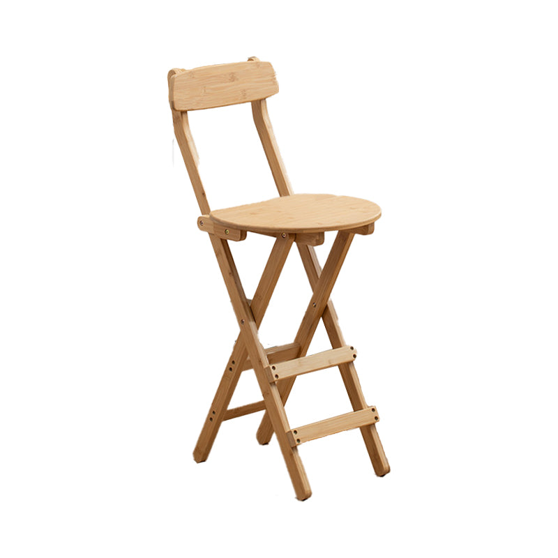 Nordic Style Armless Wood Barstools Folding Bar Stools, 1 Piece Natural Counter Stool (24"H) Clearhalo 'Bar Furniture' 'Bar Stools' 'bar_stools' 'furn' 'furn_bar_stools' 'furniture_bar_stools' 'Kitchen & Dining Furniture' 'kitchen&dining_furn' 'kitchen' 'kitchen_furn' Furniture' 4422488