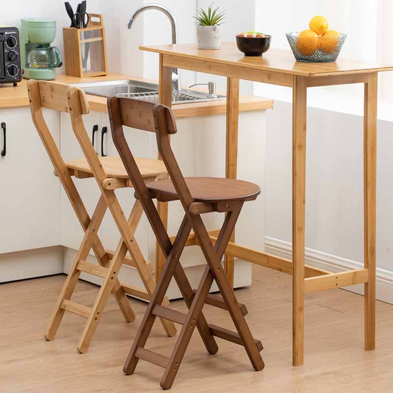 Nordic Style Armless Wood Barstools Folding Bar Stools, 1 Piece Clearhalo 'Bar Furniture' 'Bar Stools' 'bar_stools' 'furn' 'furn_bar_stools' 'furniture_bar_stools' 'Kitchen & Dining Furniture' 'kitchen&dining_furn' 'kitchen' 'kitchen_furn' Furniture' 4422491