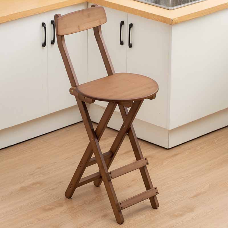 Nordic Style Armless Wood Barstools Folding Bar Stools, 1 Piece Clearhalo 'Bar Furniture' 'Bar Stools' 'bar_stools' 'furn' 'furn_bar_stools' 'furniture_bar_stools' 'Kitchen & Dining Furniture' 'kitchen&dining_furn' 'kitchen' 'kitchen_furn' Furniture' 4422493
