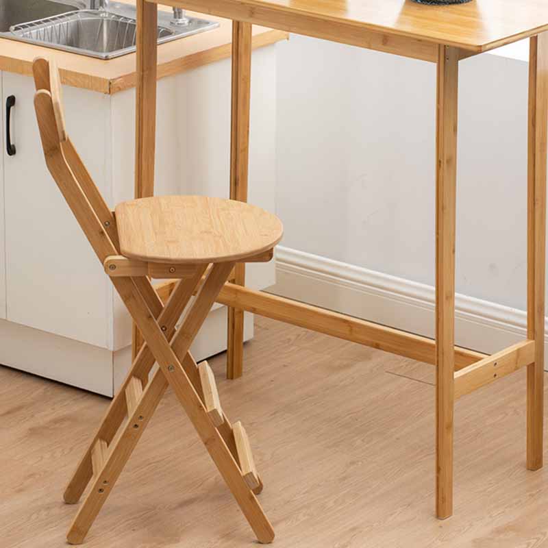 Nordic Style Armless Wood Barstools Folding Bar Stools, 1 Piece Clearhalo 'Bar Furniture' 'Bar Stools' 'bar_stools' 'furn' 'furn_bar_stools' 'furniture_bar_stools' 'Kitchen & Dining Furniture' 'kitchen&dining_furn' 'kitchen' 'kitchen_furn' Furniture' 4422499