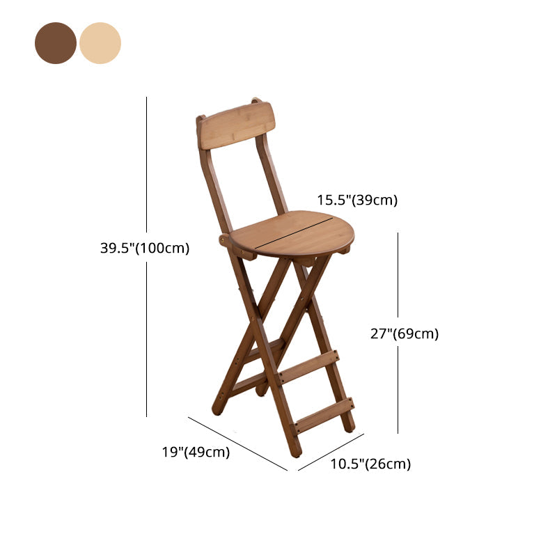 Nordic Style Armless Wood Barstools Folding Bar Stools, 1 Piece Clearhalo 'Bar Furniture' 'Bar Stools' 'bar_stools' 'furn' 'furn_bar_stools' 'furniture_bar_stools' 'Kitchen & Dining Furniture' 'kitchen&dining_furn' 'kitchen' 'kitchen_furn' Furniture' 4422504